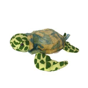 Zoo Friends Sea Turtle 10.5" Stuffed Animal Green Blue Soft Plush Shell Toy Ocea